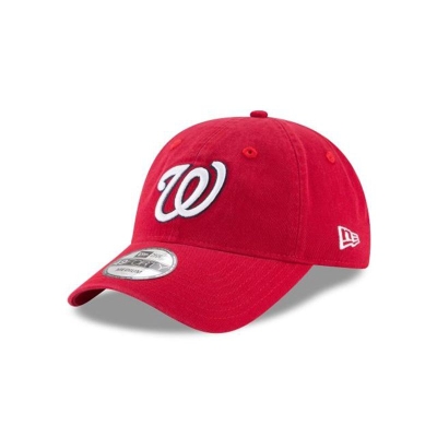 Red Washington Nationals Hat - New Era MLB Core Fit 49FORTY Fitted Caps USA8426795